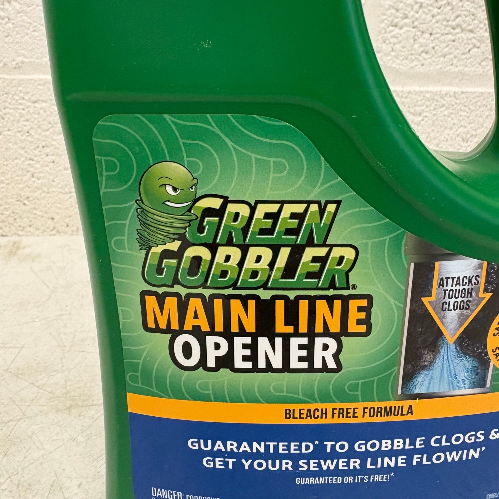 6-Pack Green Gobbler Main Line & Sewer Clog Remover Drain Cleaner 64 oz Each