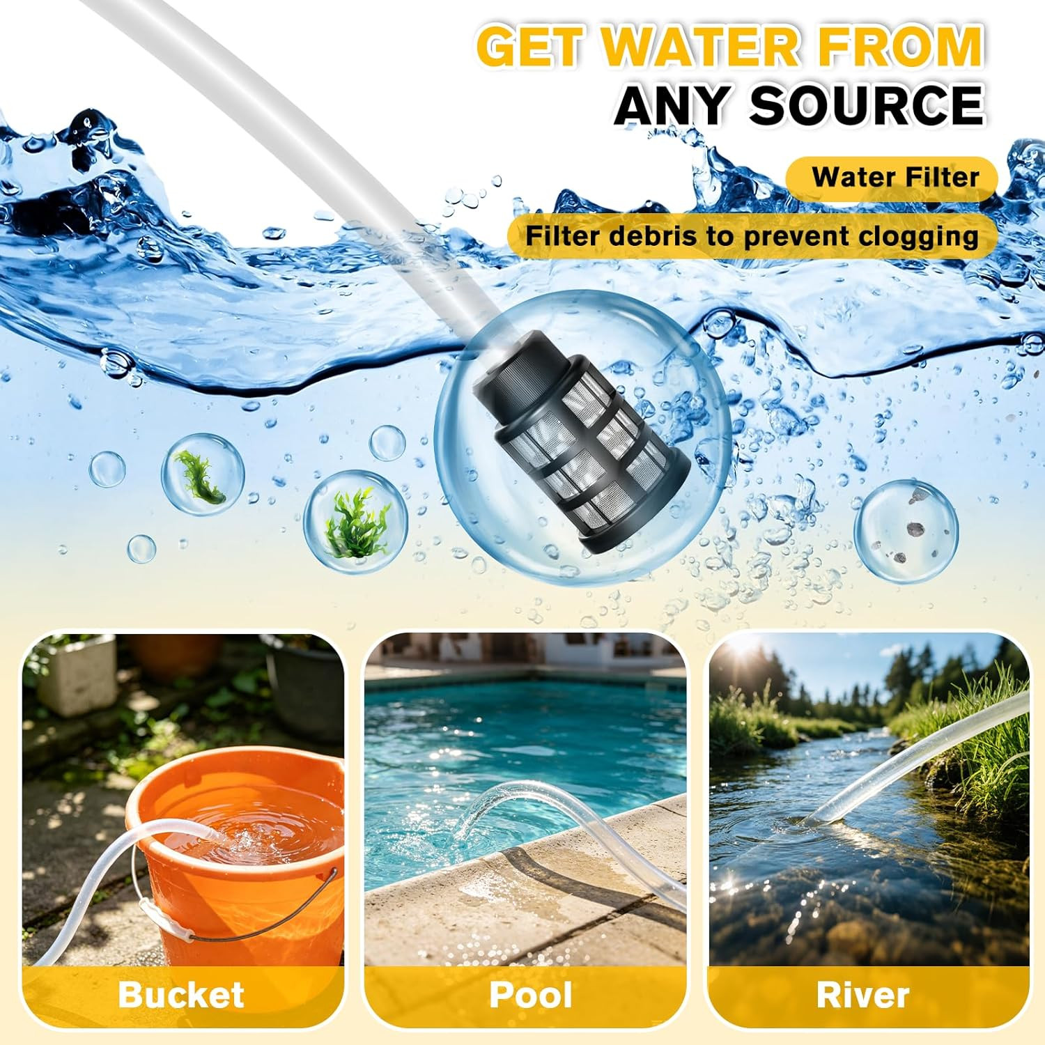 Cordless Portable Pressure Washer 6-in-1 Nozzle Foam Cannon Handheld Car Cleaner