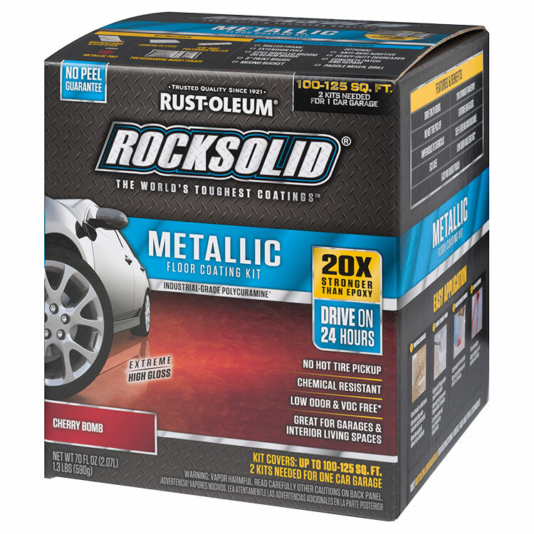 Rust-Oleum RockSolid Metallic Floor Coating Cherry Bomb
