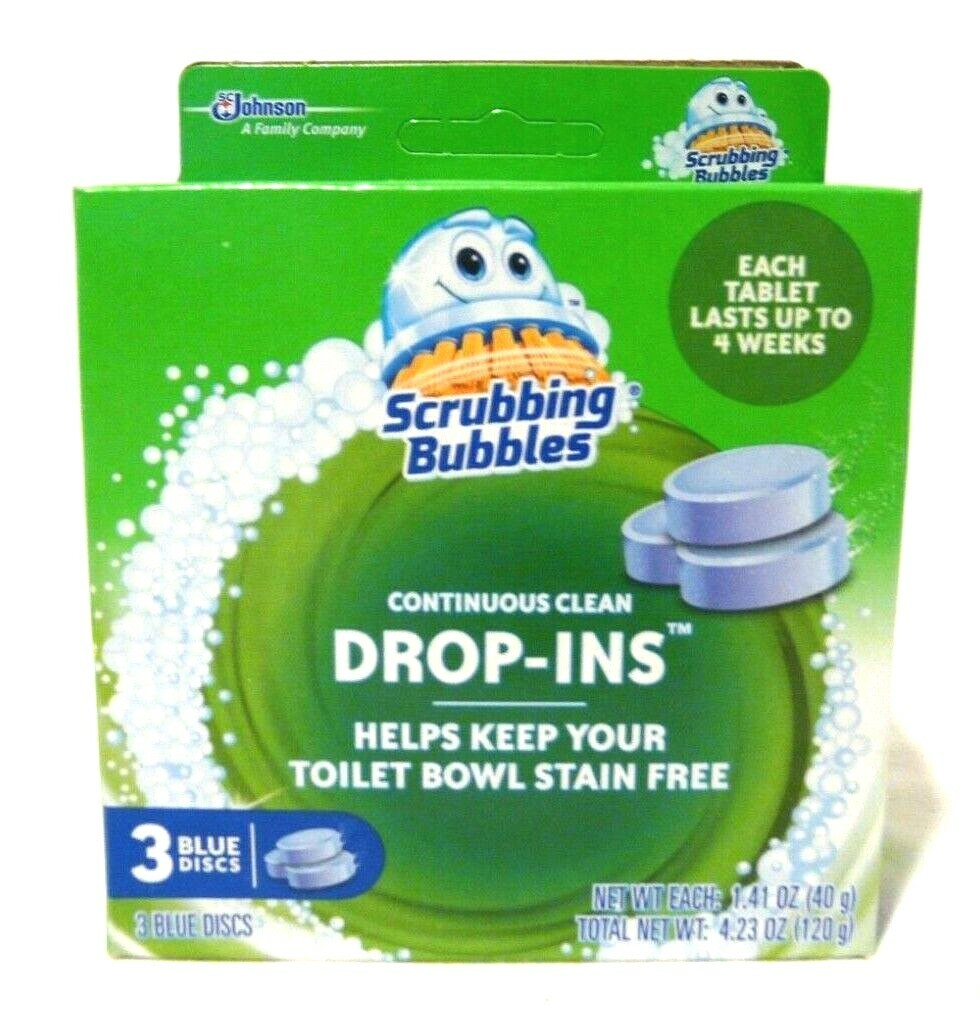 Scrubbing Bubbles Continuous Clean Drop Ins 1 pkg 3 blue discs