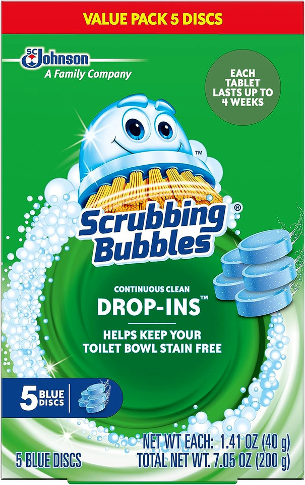 Scrubbing Bubbles Toilet Tablets, Continuous Clean Toilet Drop Ins 3 pack 15 ct