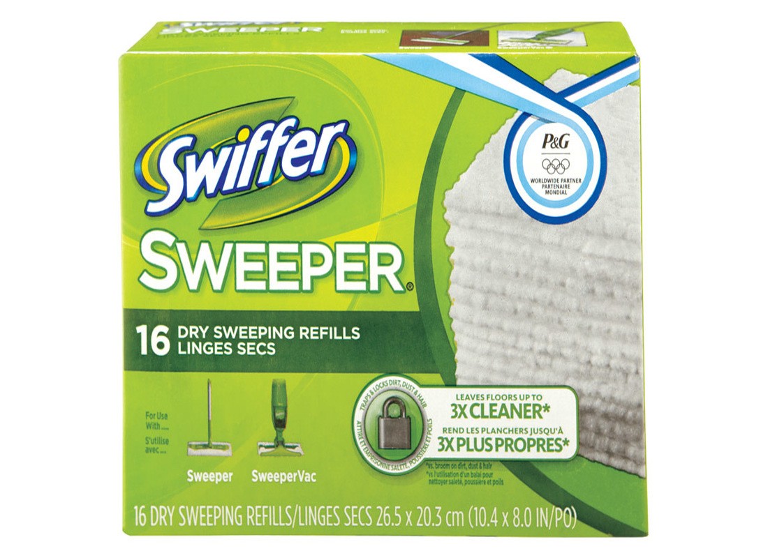 SWIFFER 31821 Dust Mop Refill Sweeper 5.4″ Dry Microfiber White
