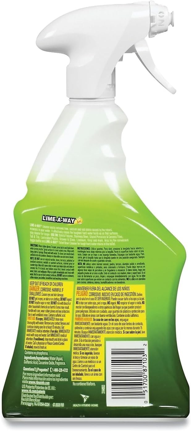 Cleaner, 22 Fluid Ounce Calcium Lime Cleaner and Rust Remover CLR Lime…