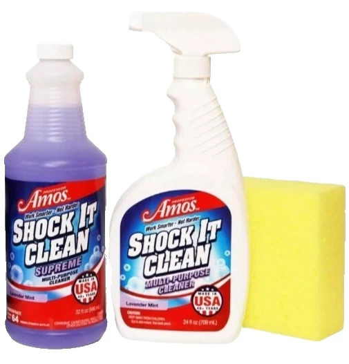 Professor Amos Shock It Clean Concentrate Kit Lavender Mint New