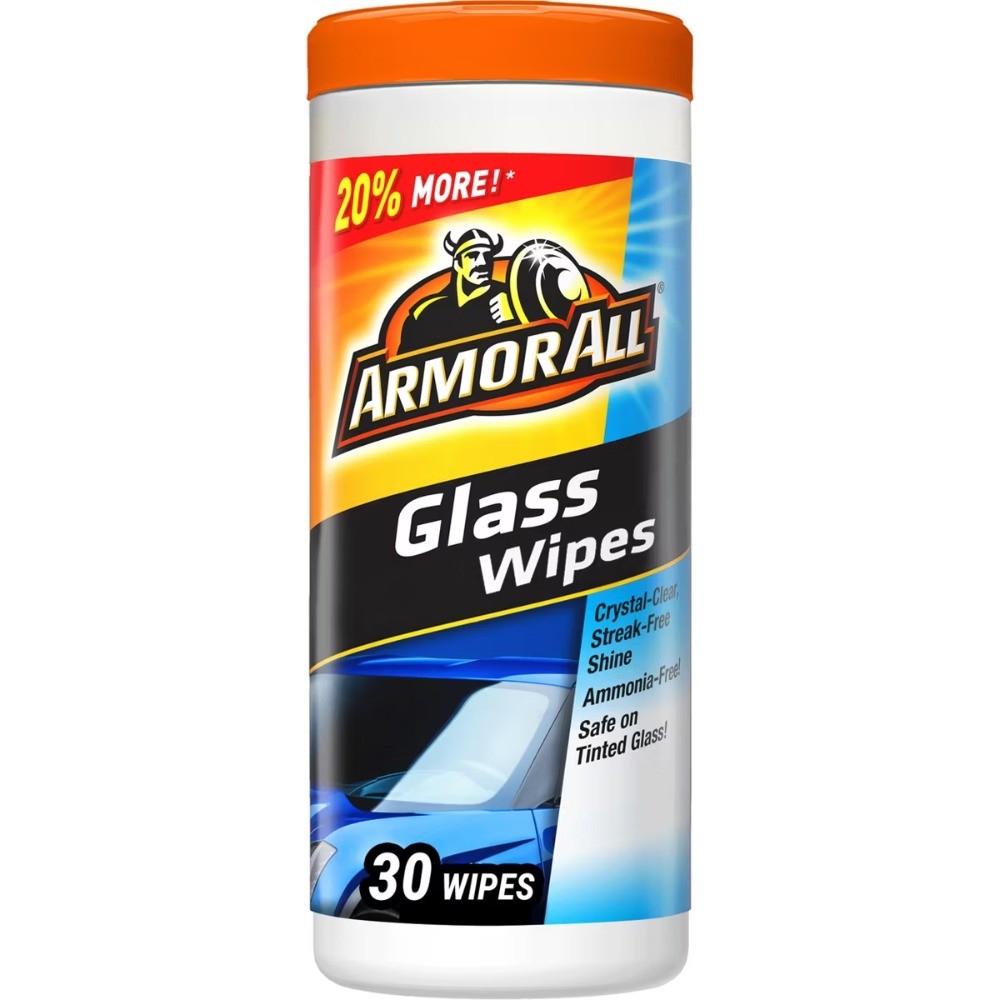 30ct Automotive Glass Cleaner Wipes