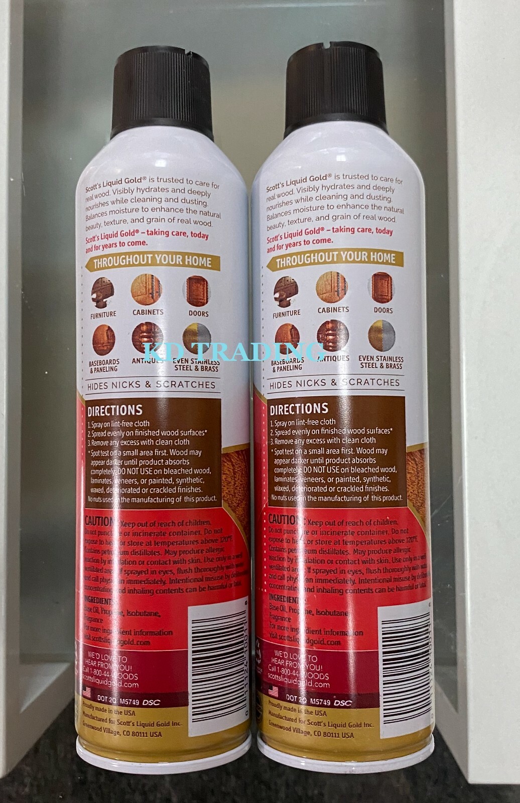 (2-Pk) Scotts LIQUID GOLD WOOD CARE Natural Oil CLEANER NOURISHER ~ Almond Scent