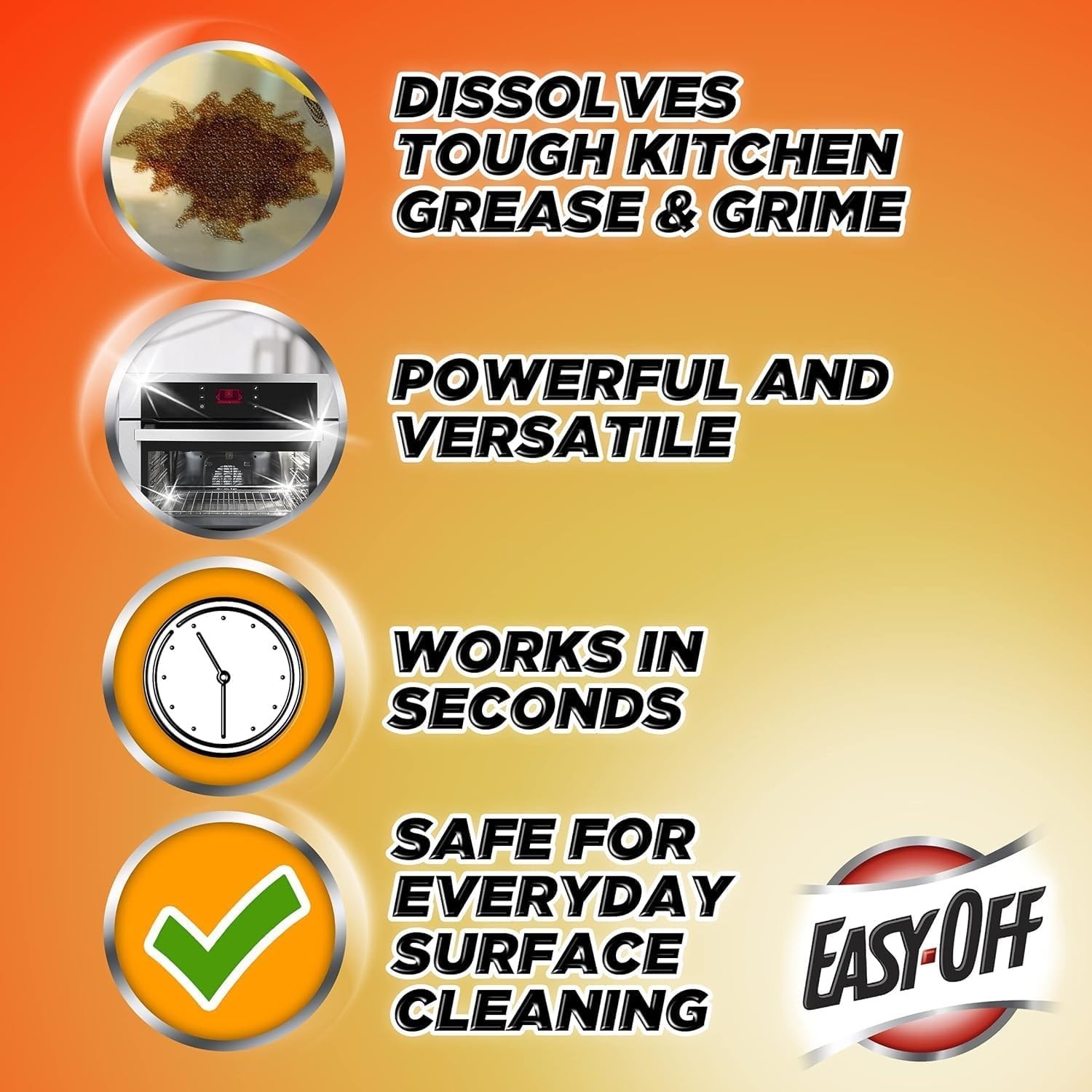 Powerful 16 Fl Oz Degreaser Spray – NSF Certified Lemon Cleaner for Kitchens