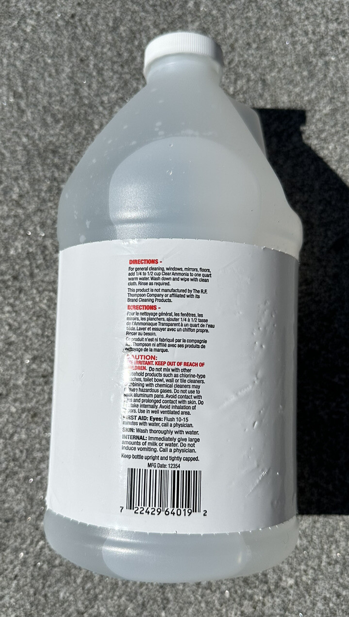 “Awesome Products La’s Totally Pure Ammonia 64 oz”