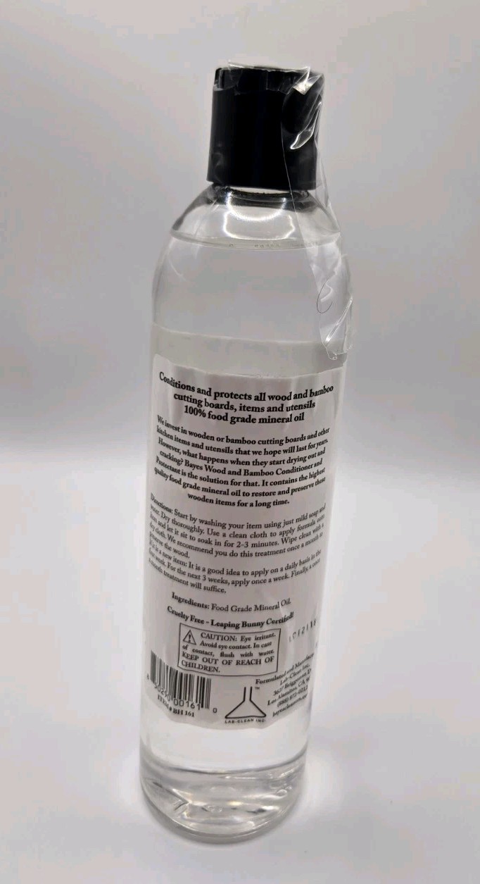 Bayes Mineral Oil Wood & Bamboo Conditioner and Protectant 12 FL. OZ