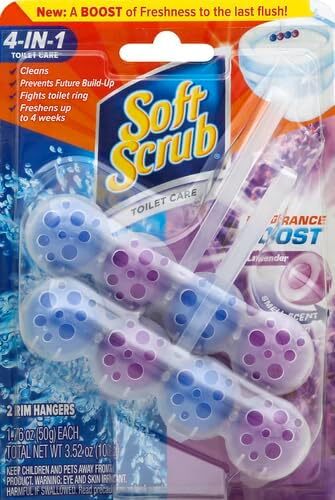 4-In-1 Rim Hanger Toilet Bowl Cleaner, Lavender, 2 Count