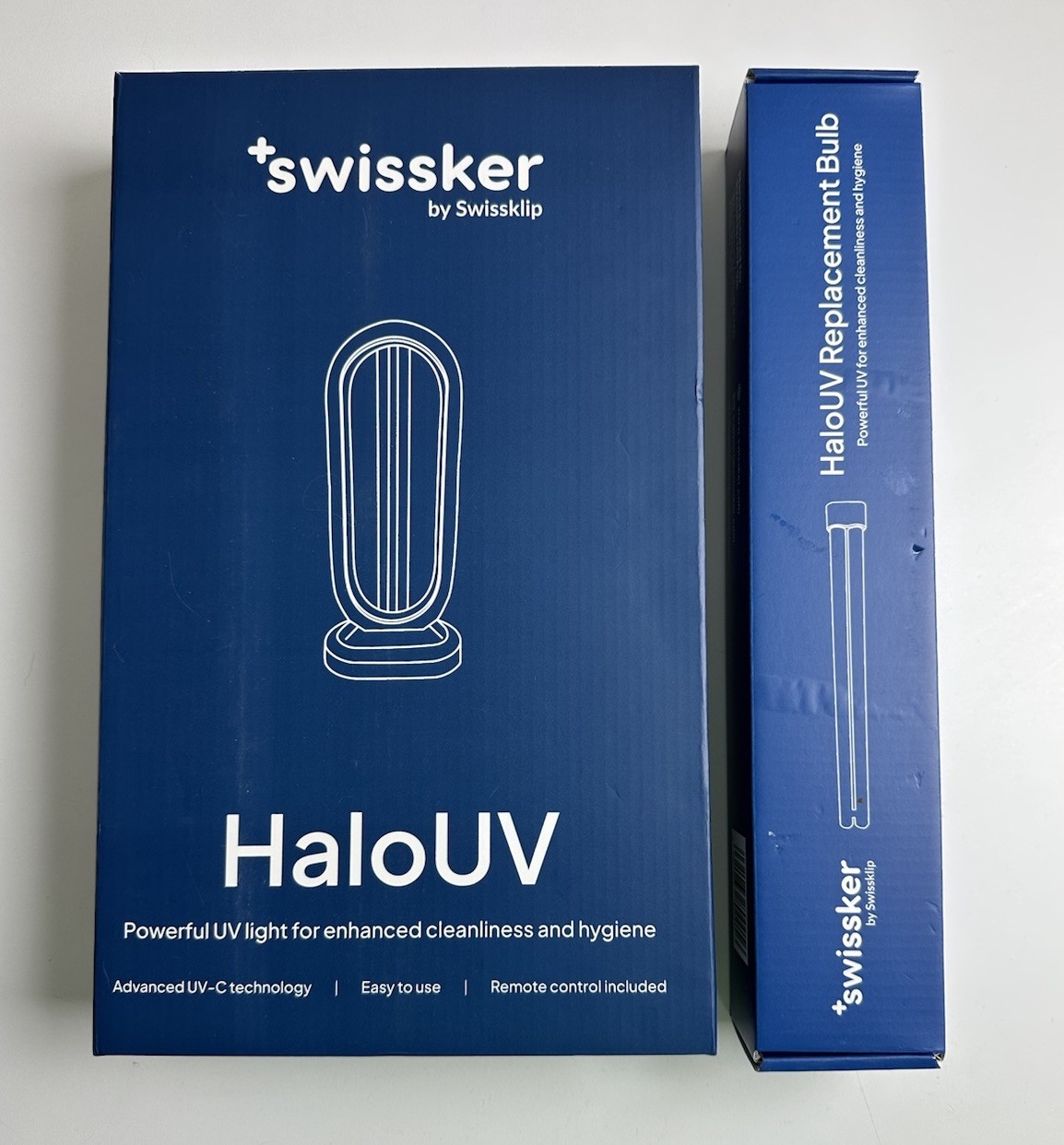 Swissker HaloUV by Swissklip Home Disinfection Device With Remote And Extra Bulb