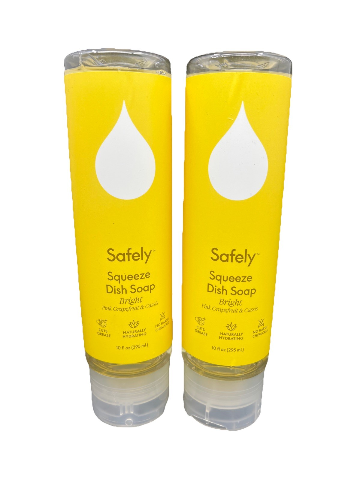 Safely Joy Dish Soap 2 Pack Plant Based Dishwashing Liquid Grapefruit Orange Ros