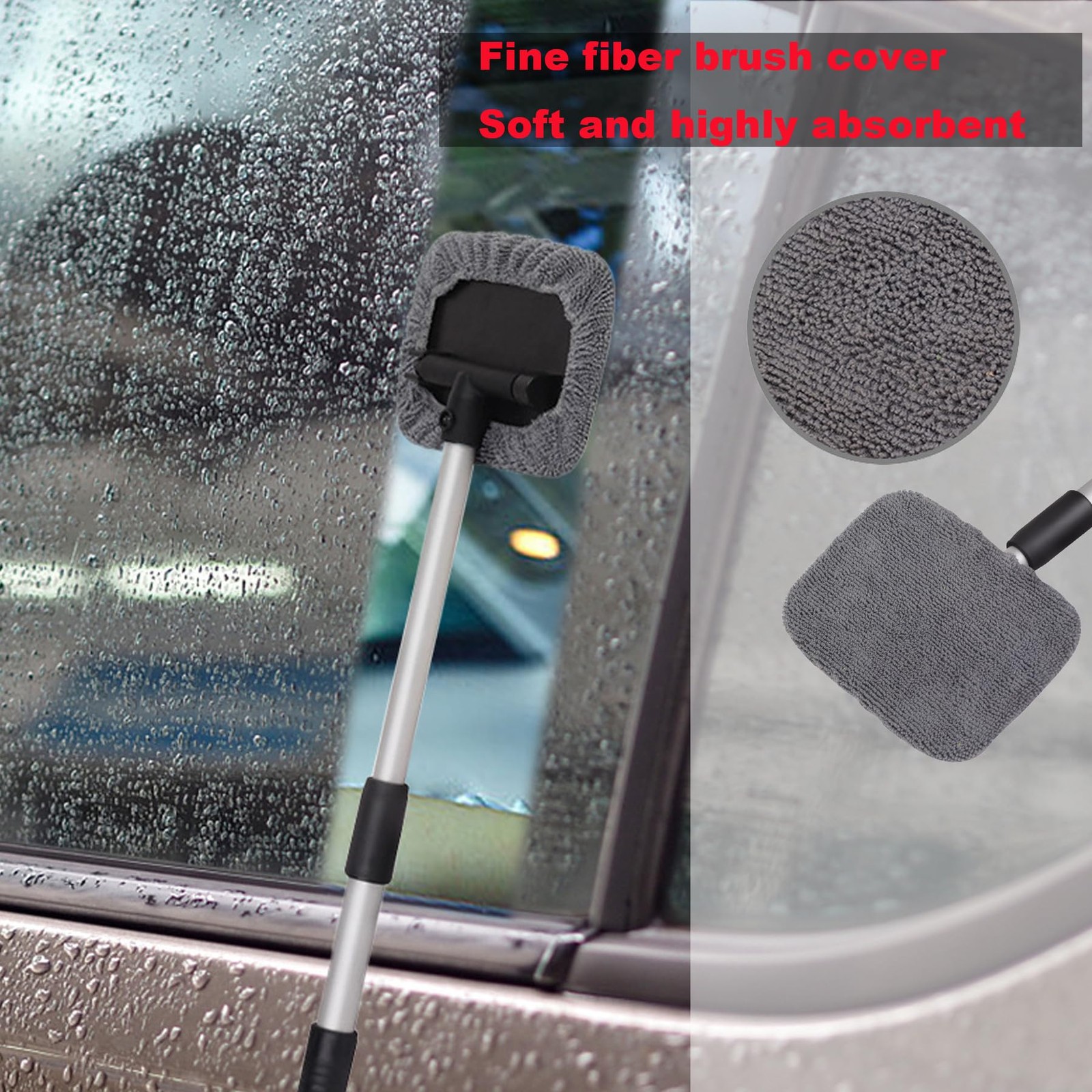 Car Rearview Mirror Wiper 2 pack Universal Automotive Car Accessories Telesco…