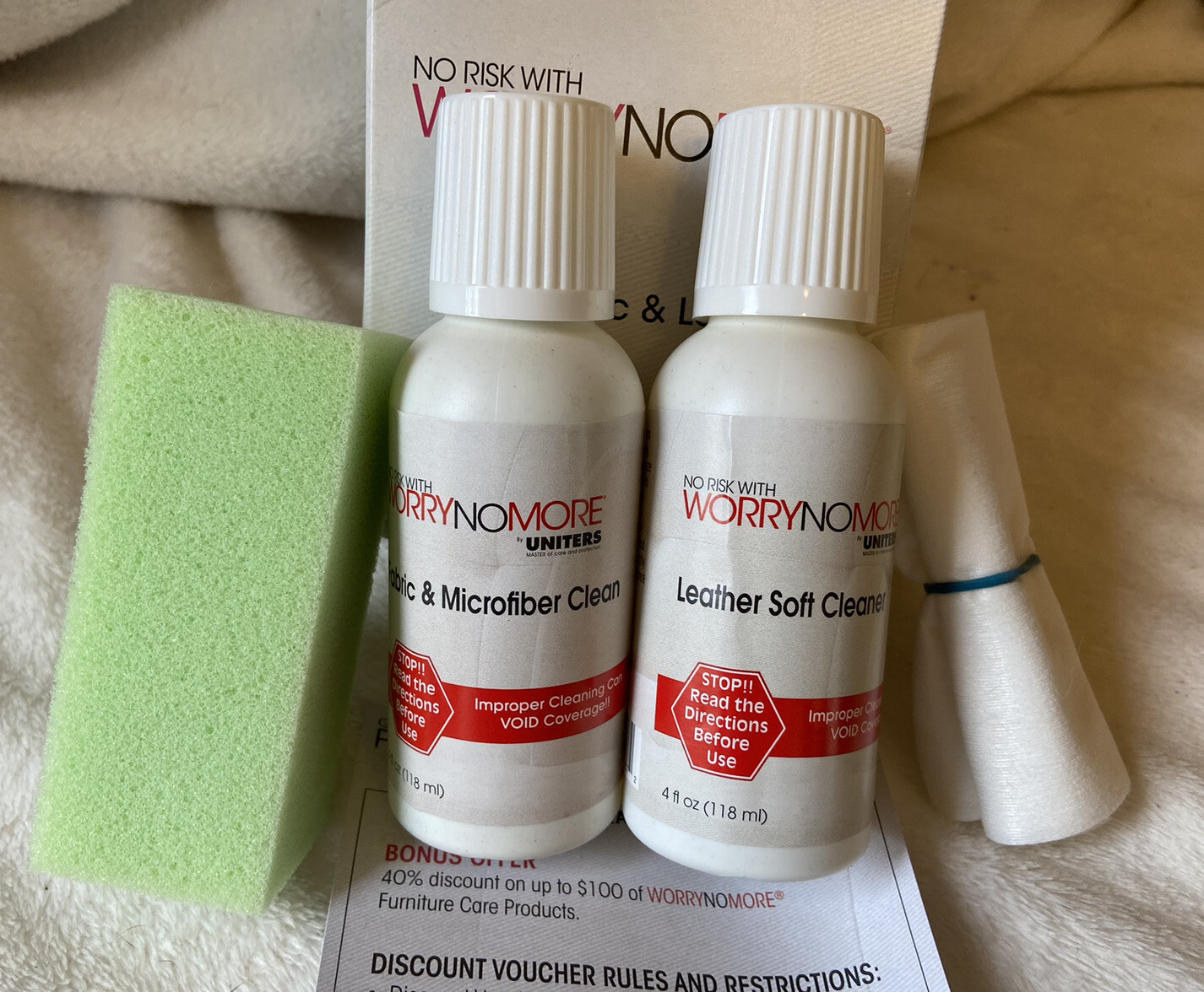 Furniture Protection Kit Wool Leather Fabric by Uniters Worry No More Cleaner