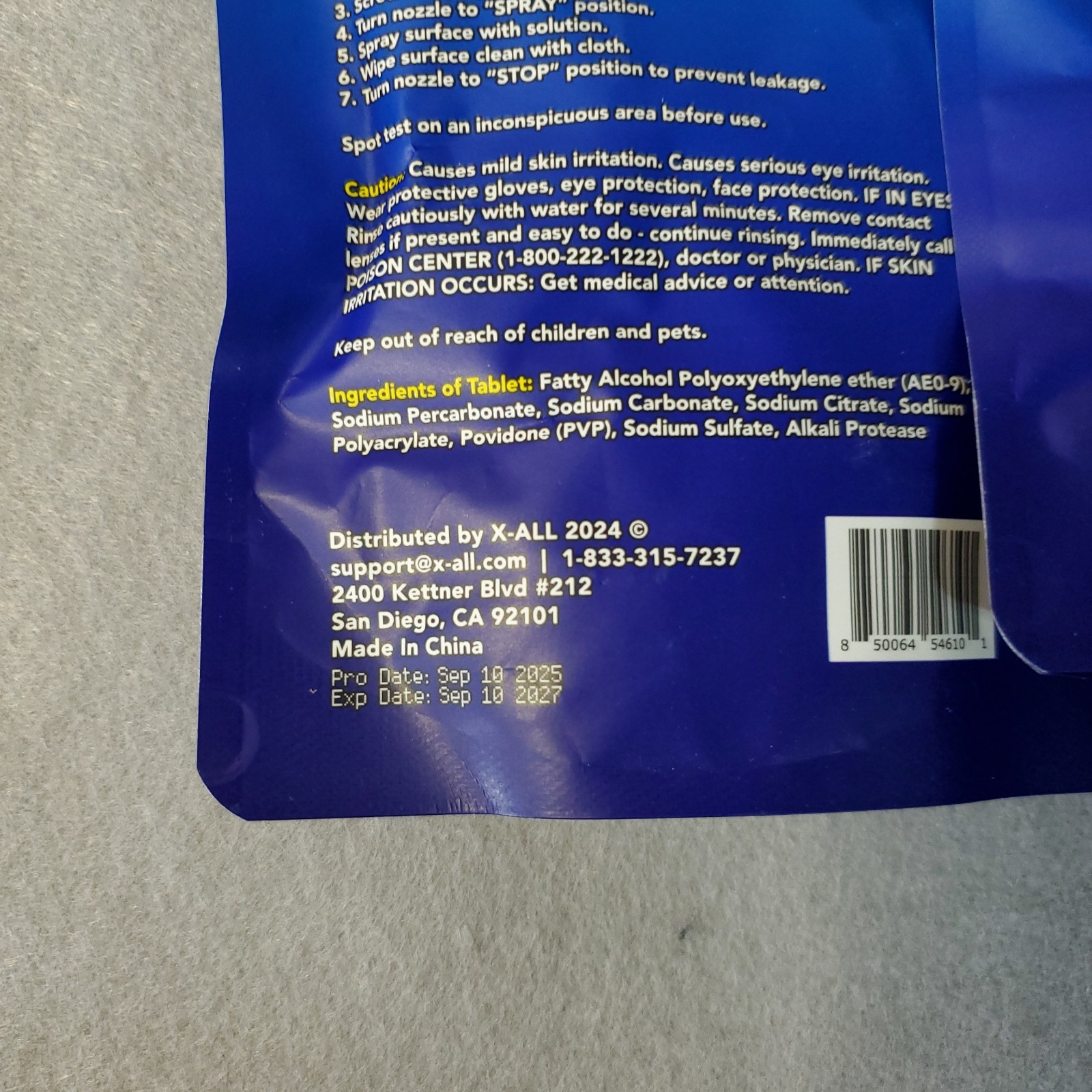 3 – X-ALL Multi-Purpose Cleaning Tablets 5 Tablets Per Pack Lot NEW Exp 2027+