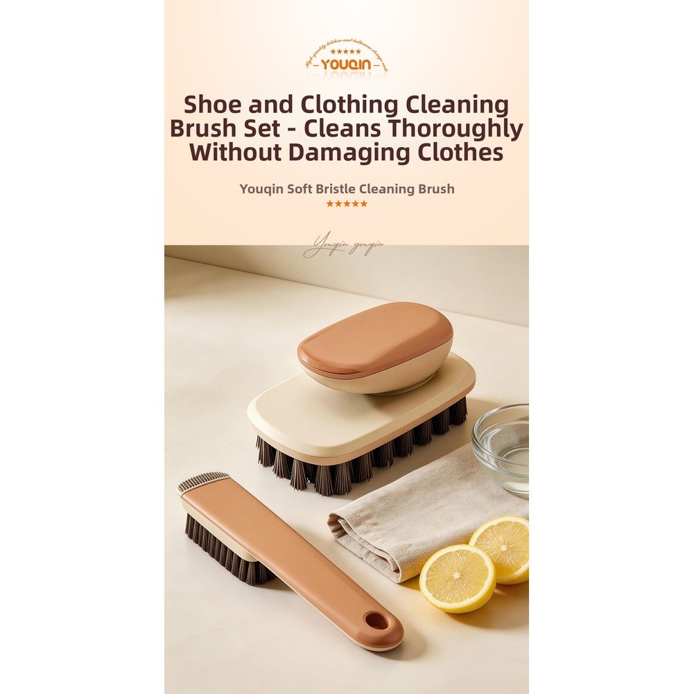 Soft Bristle Brush for Shoes Clothes and Home Use with Hanging Hole 11x6x6cm