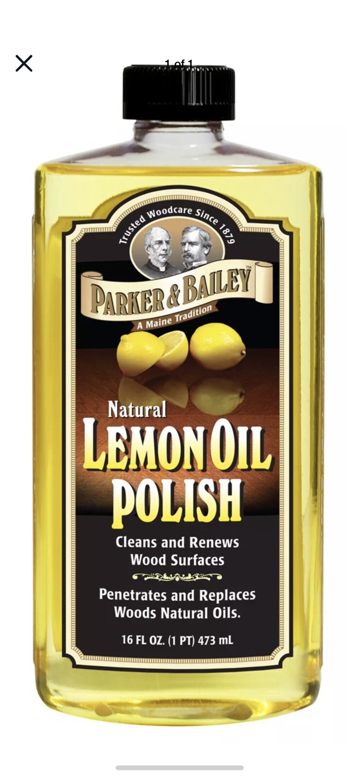 Parker & Bailey 510664 Natural Lemon Oil Polish, 16 Oz