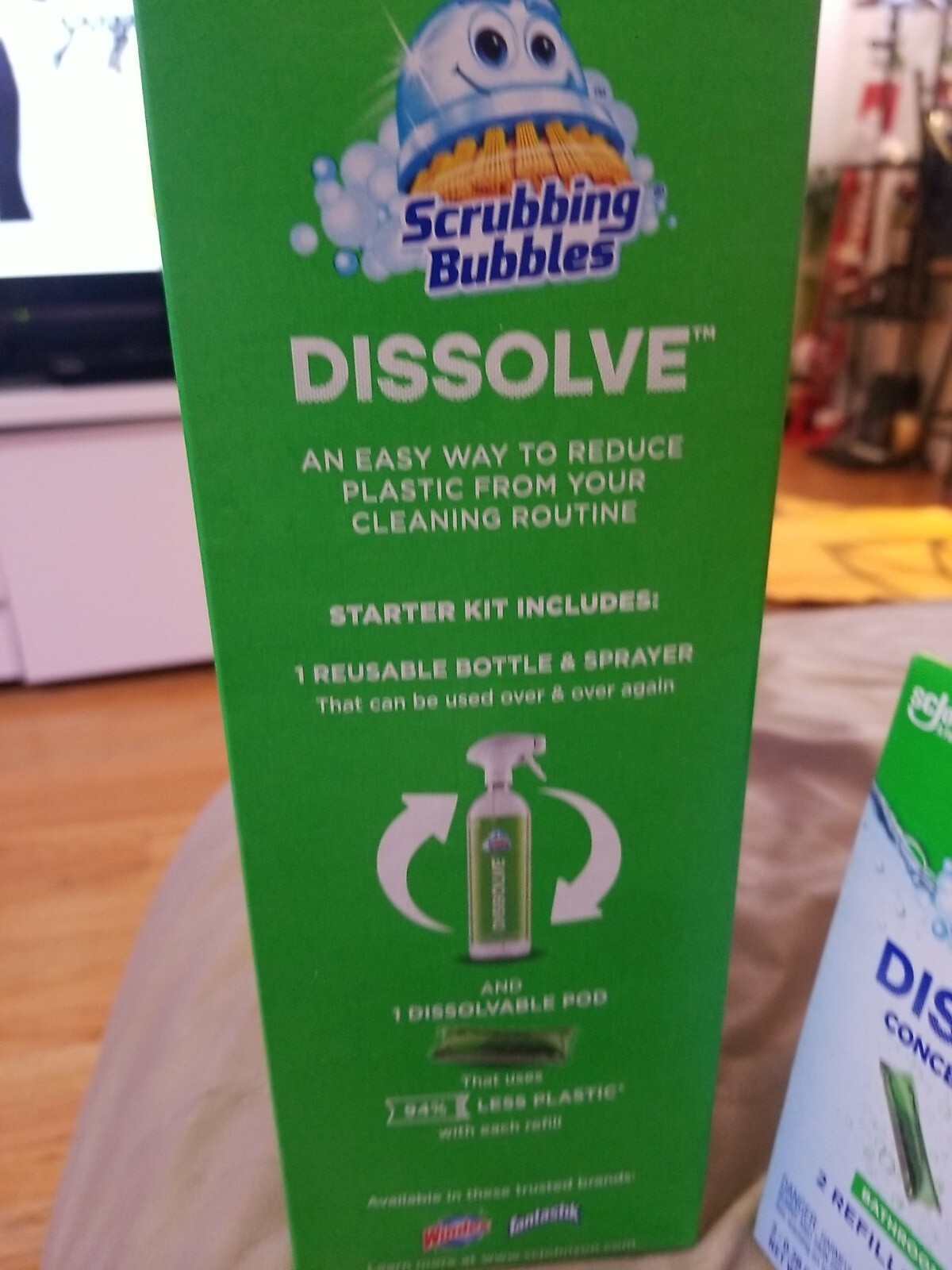 New SCRUBBING BUBBLES DISSOLVE CONCENTRATED POD Bottle & BATHROOM REFILLS 1 BOX