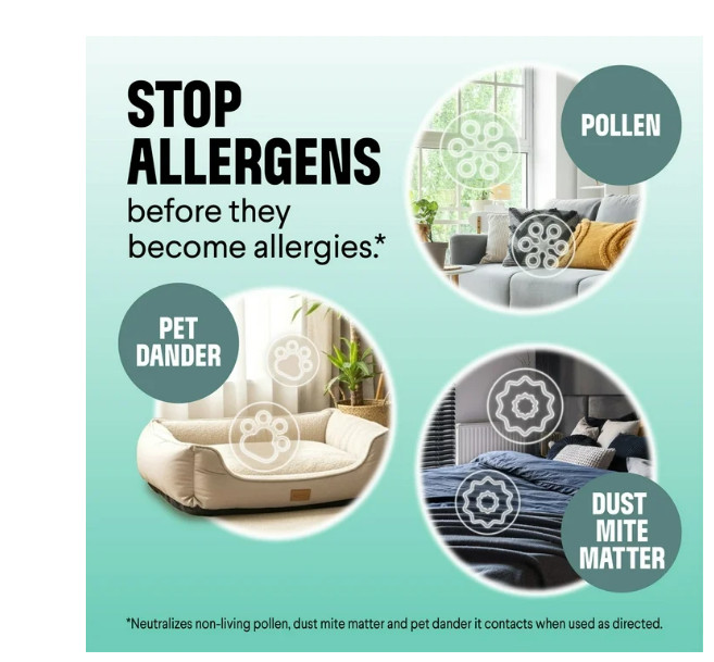PURE Allergen Neutralizer Fabric and Carpet Spray, Clean Breeze, 26 Fluid Ounces