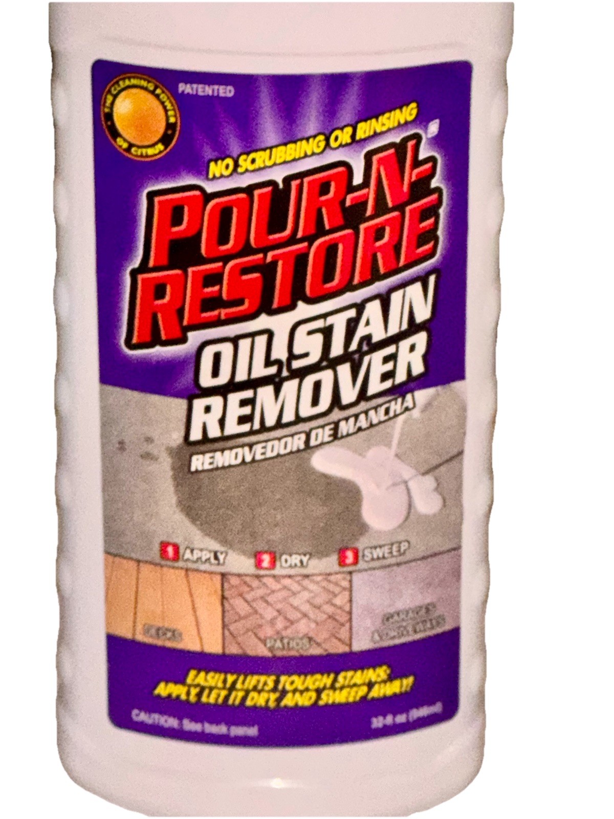 Pour-N-Restore Oil Stain Remover 32oz -Concrete & Driveway Cleaner -Rare Formula