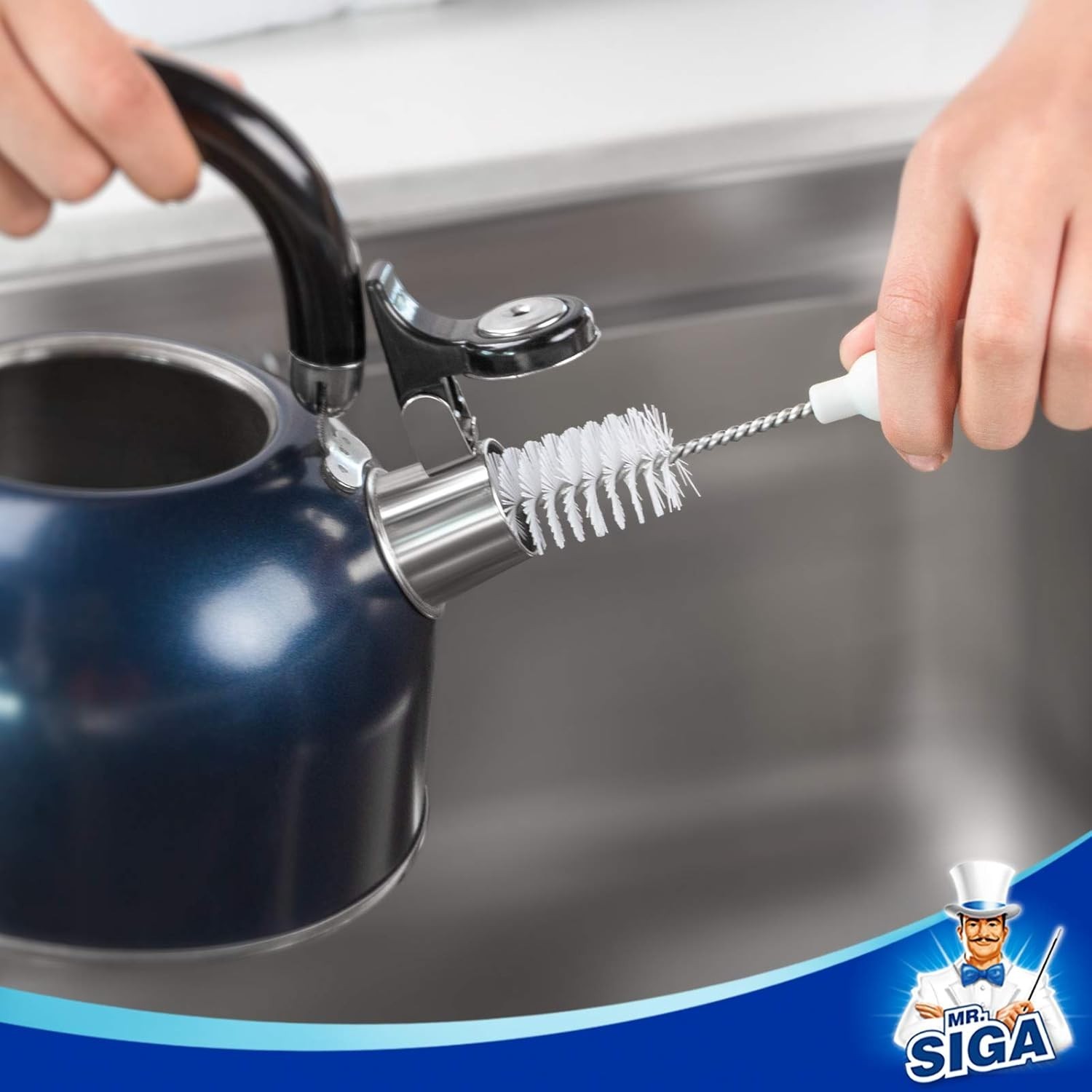 Juego de 5 cepillos de limpieza para botellas con soporte de almacenamiento