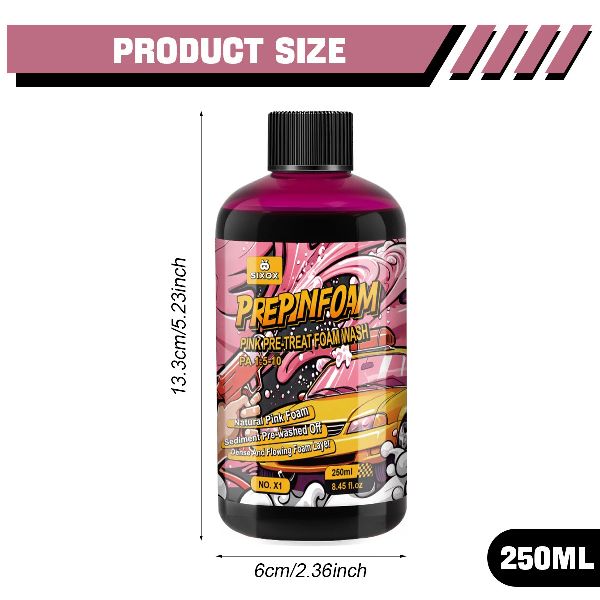 Pink Magic Foam Car Wash Shampoo High Concentration Super Foam Cleaner