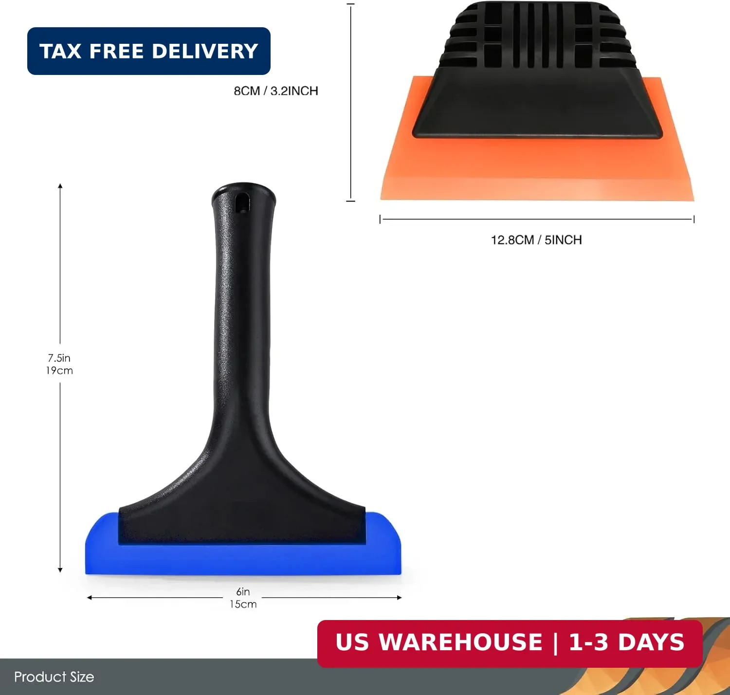 EHDIS 6” Small Silicone Squeegee 5-inch Handy Small Rubber Window Shower Squeeg