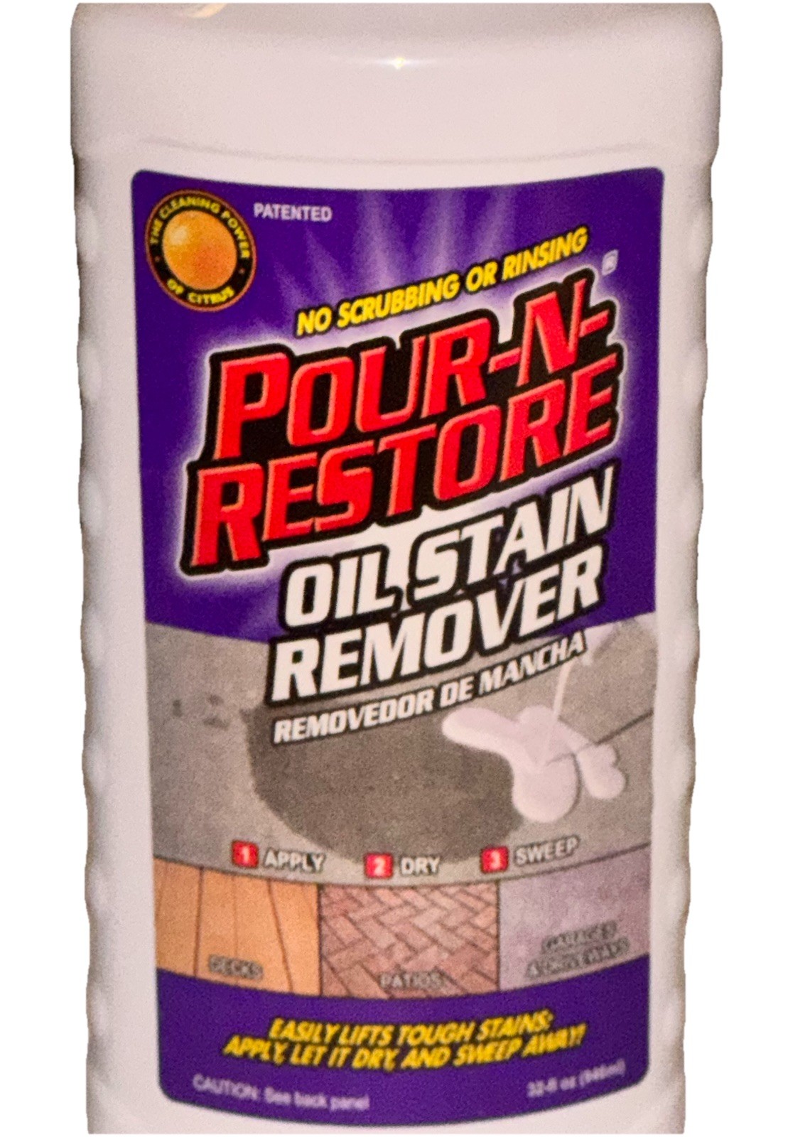 Pour-N-Restore Oil Stain Remover 32oz -Concrete & Driveway Cleaner -Rare Formula