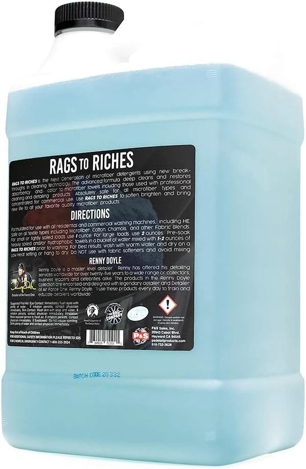 P&S Microfiber Detergent 1 Gallon – Deep Clean, Restore, High Efficiency, 128 Oz