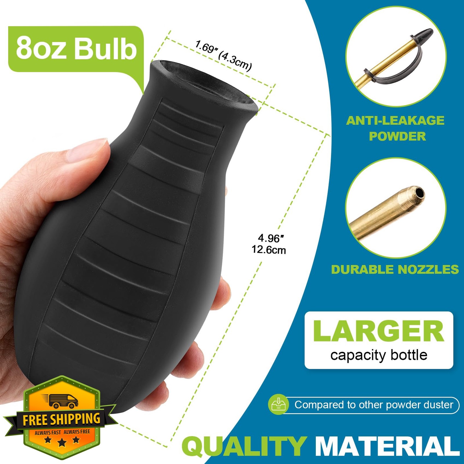 Sbestily Bulb Powder Duster, Diatomaceous Earth Spreader