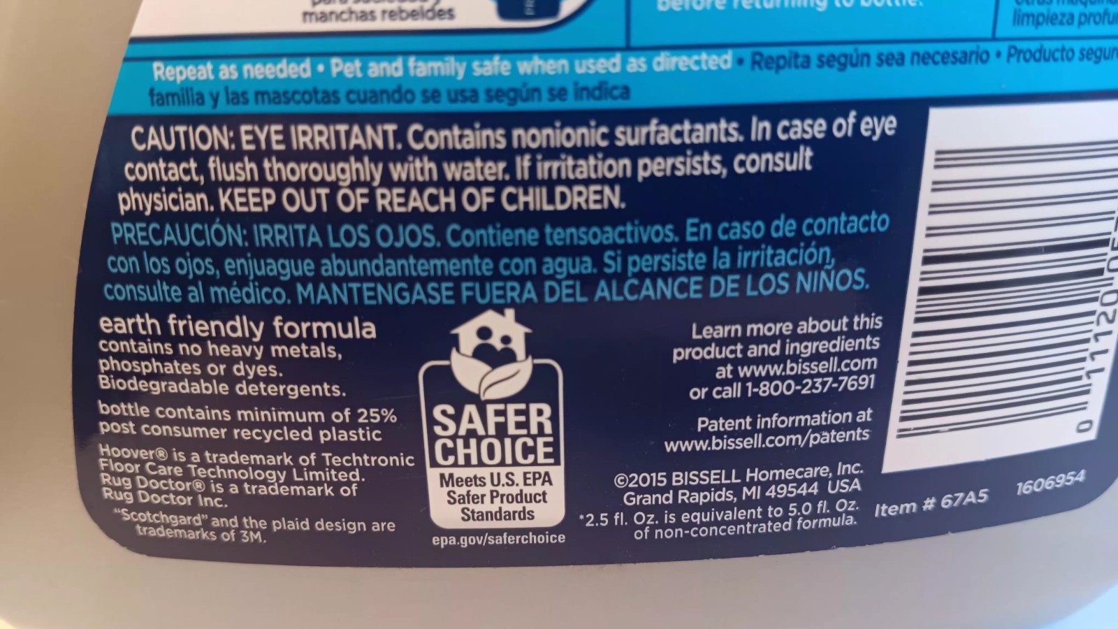 Bissell Professional Pet Urine Eliminator 2x Scotchguard Protector 2015 48 fl oz