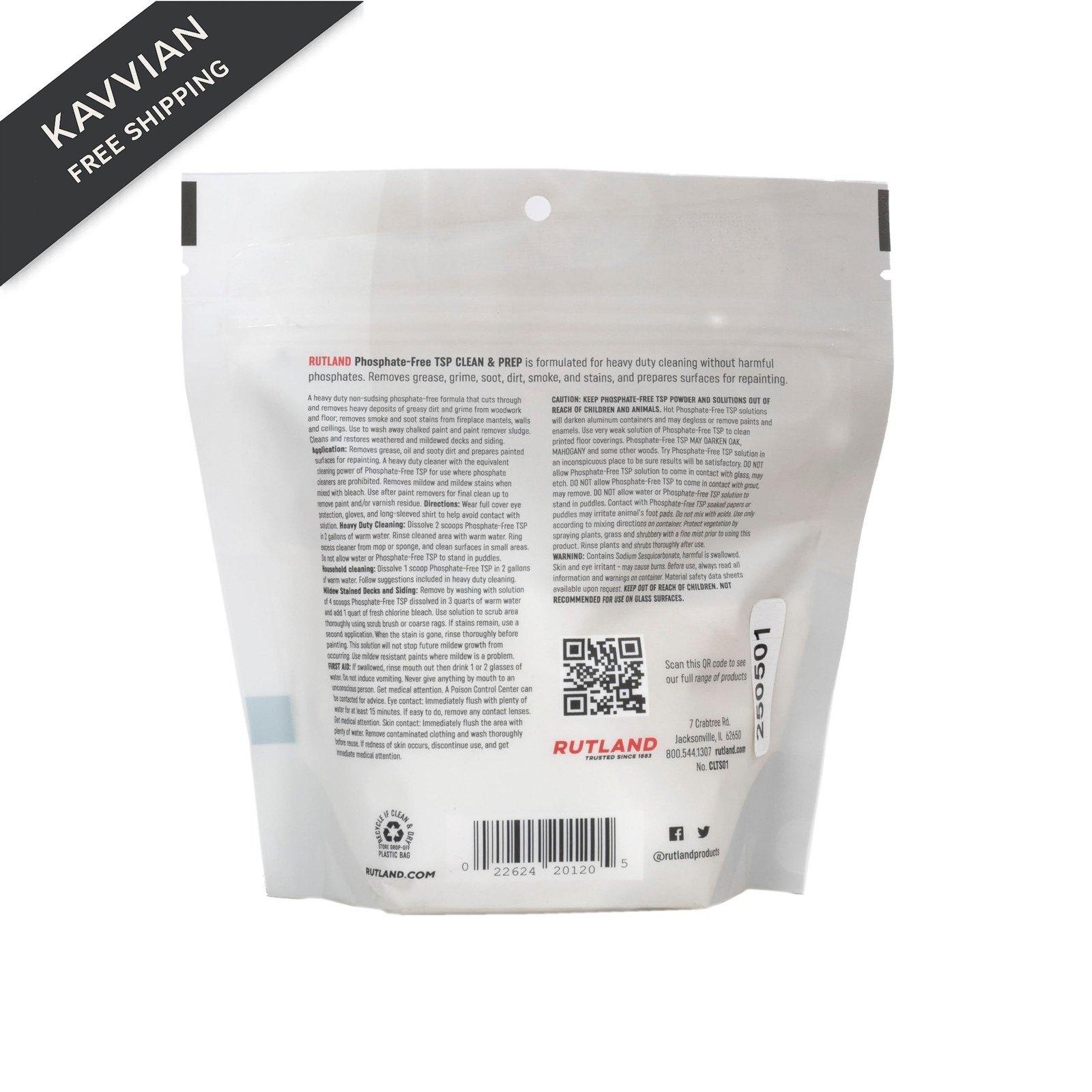 Rutland TSP-PF Clean & Prep, Phosphate-Free & 16 Ounce (Pack of 1)