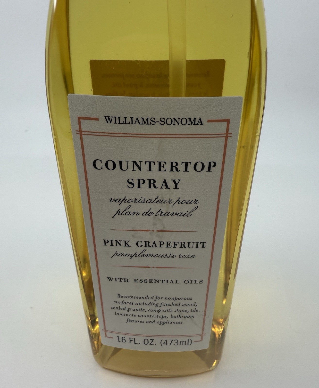 Williams Sonoma Countertop Spray Pink Grapefruit With Essential Oils 16 oz