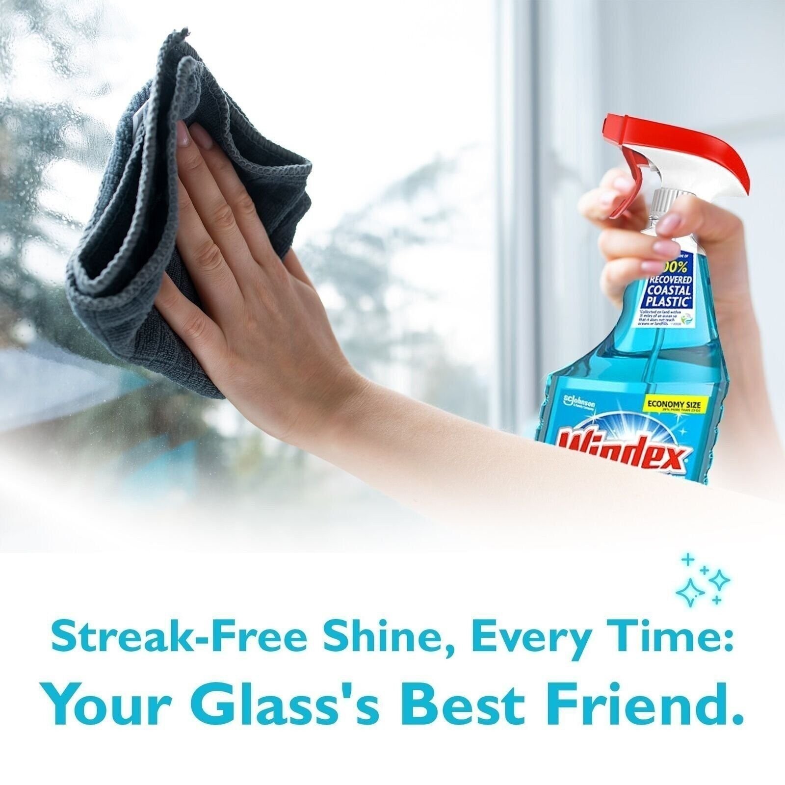 Windex Glass-Cleaner, 2 Spray 23 fl oz each and 1 (2L) Refill