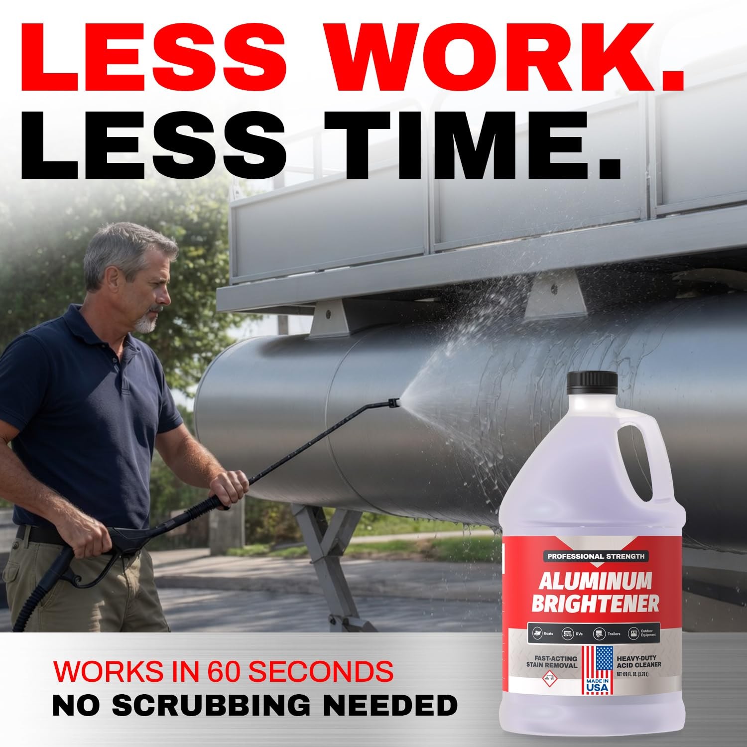 Concentrated Aluminum Brightener & Cleaner – Makes 15 Gallons – Removes Oxida…
