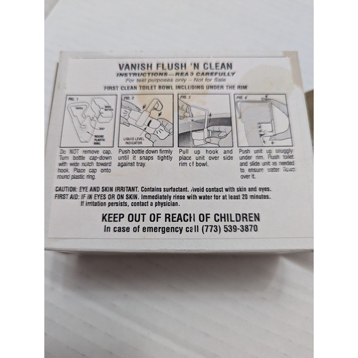 Vanish Flush N Clean Rain shower toilet rim cling – open box