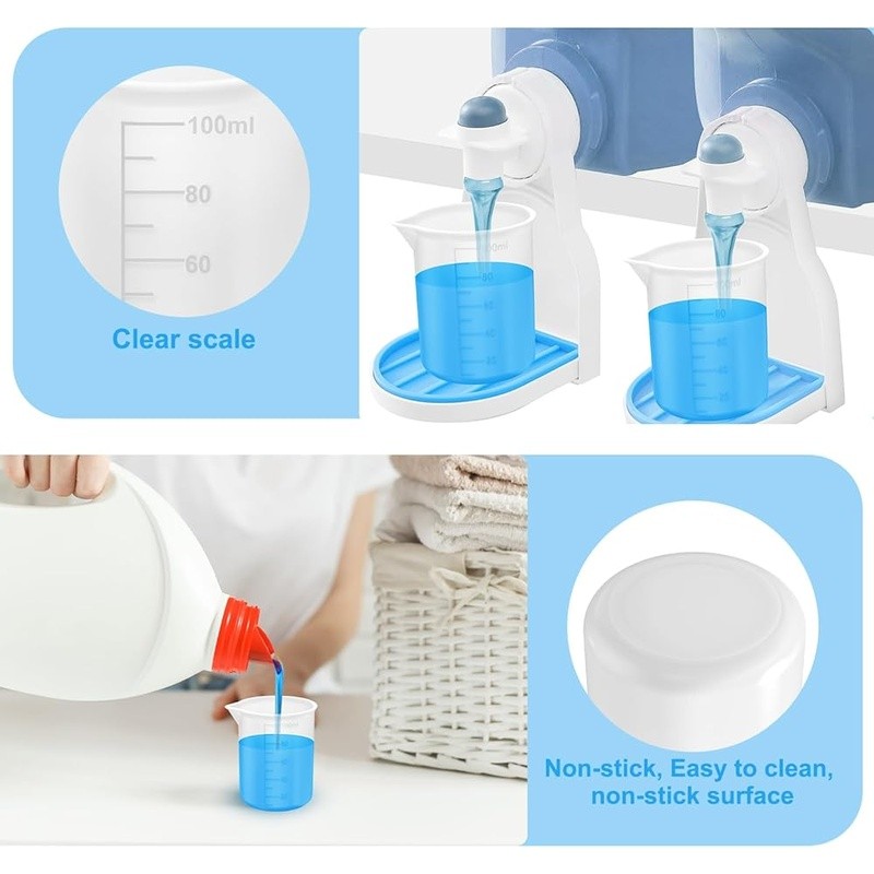 Silicone Detergent Measuring Cup Laundry Tool 3.4oz Multi Temperature Resistant
