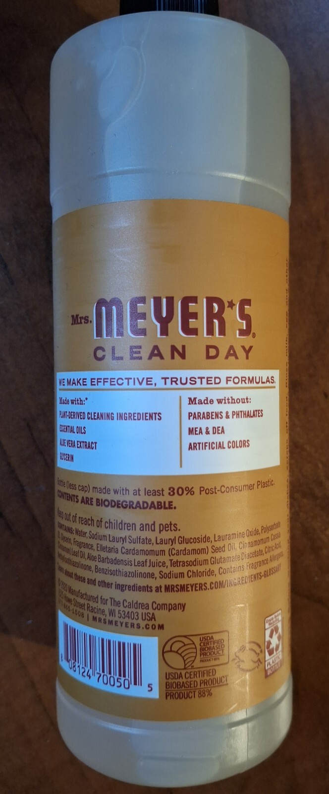 NEW, Mrs. Meyer’s Clean Day 16 Oz. Apple Cider Dish Soap 70050