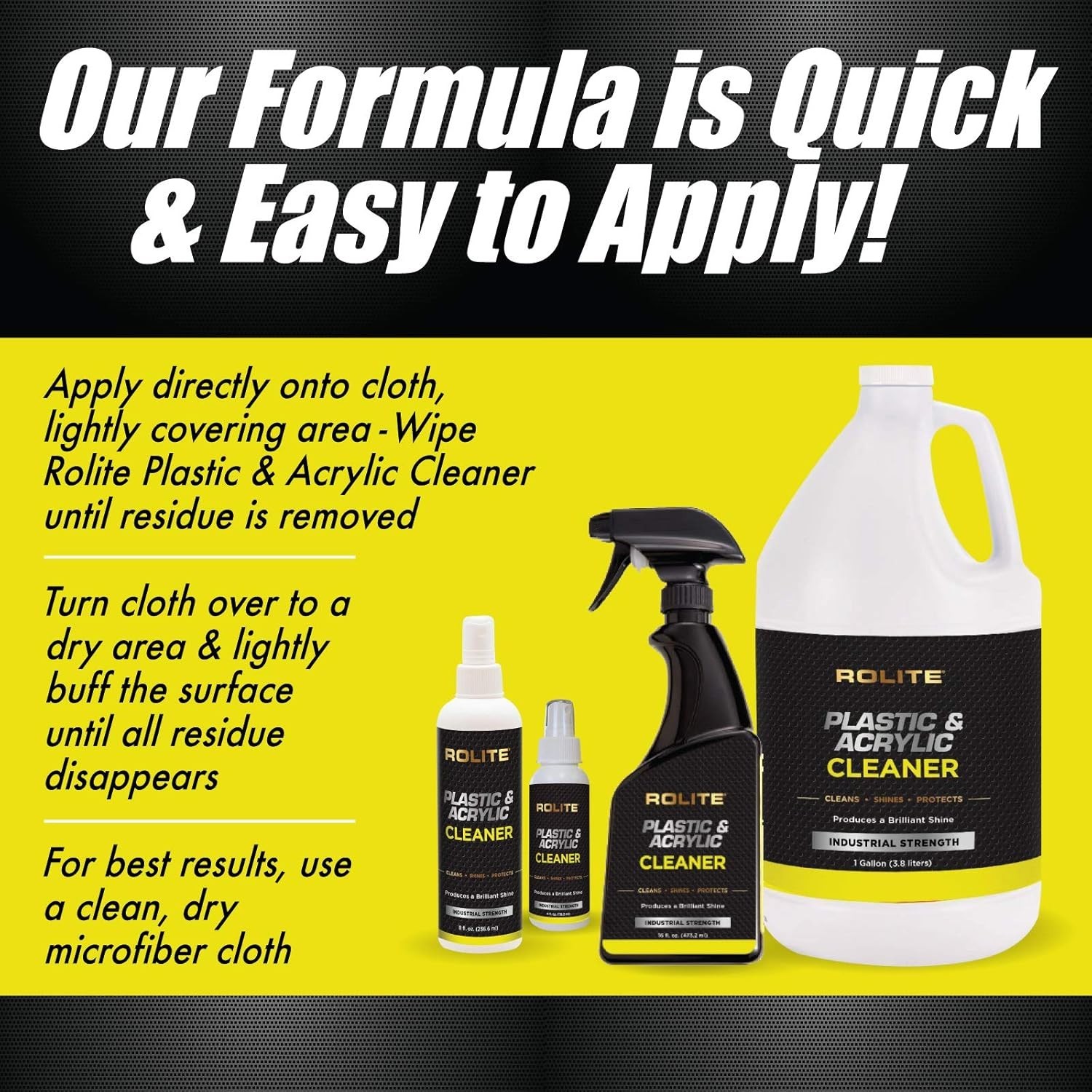 Plastic & Acrylic Cleaner 4 fl. oz. – Anti-Static, Streak-Free for Cars & Homes