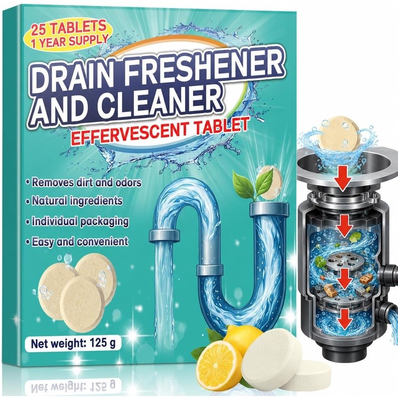 Garbage Disposal Cleaner Tablets Deep Clean Lemon Fresh Sink Drain Deodorizer US