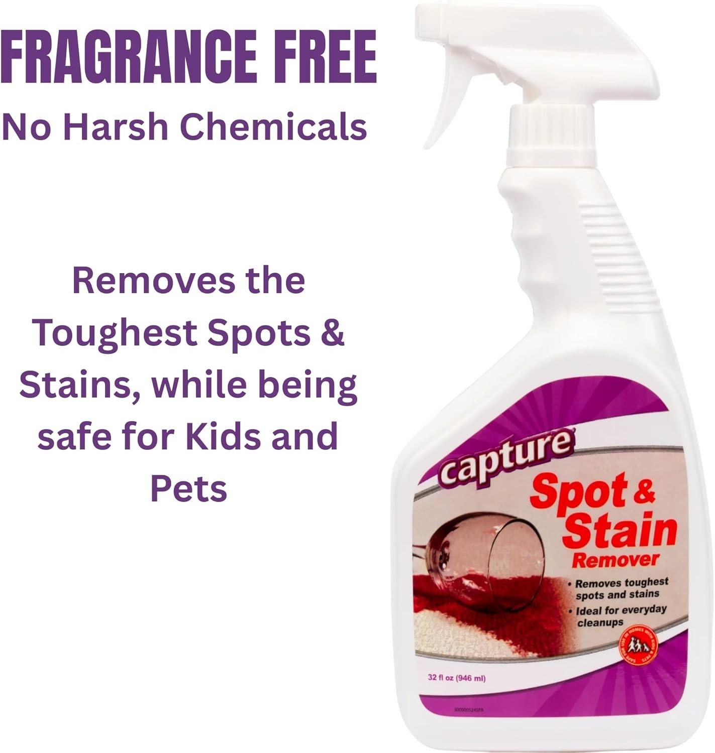 Spot and Stain Remover Carpet – Dirt, Juice, Coffee, Wine, Food and Tough Rug…