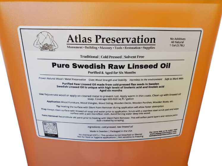 Pure Swedish Raw Linseed Oil – 1 Gallon