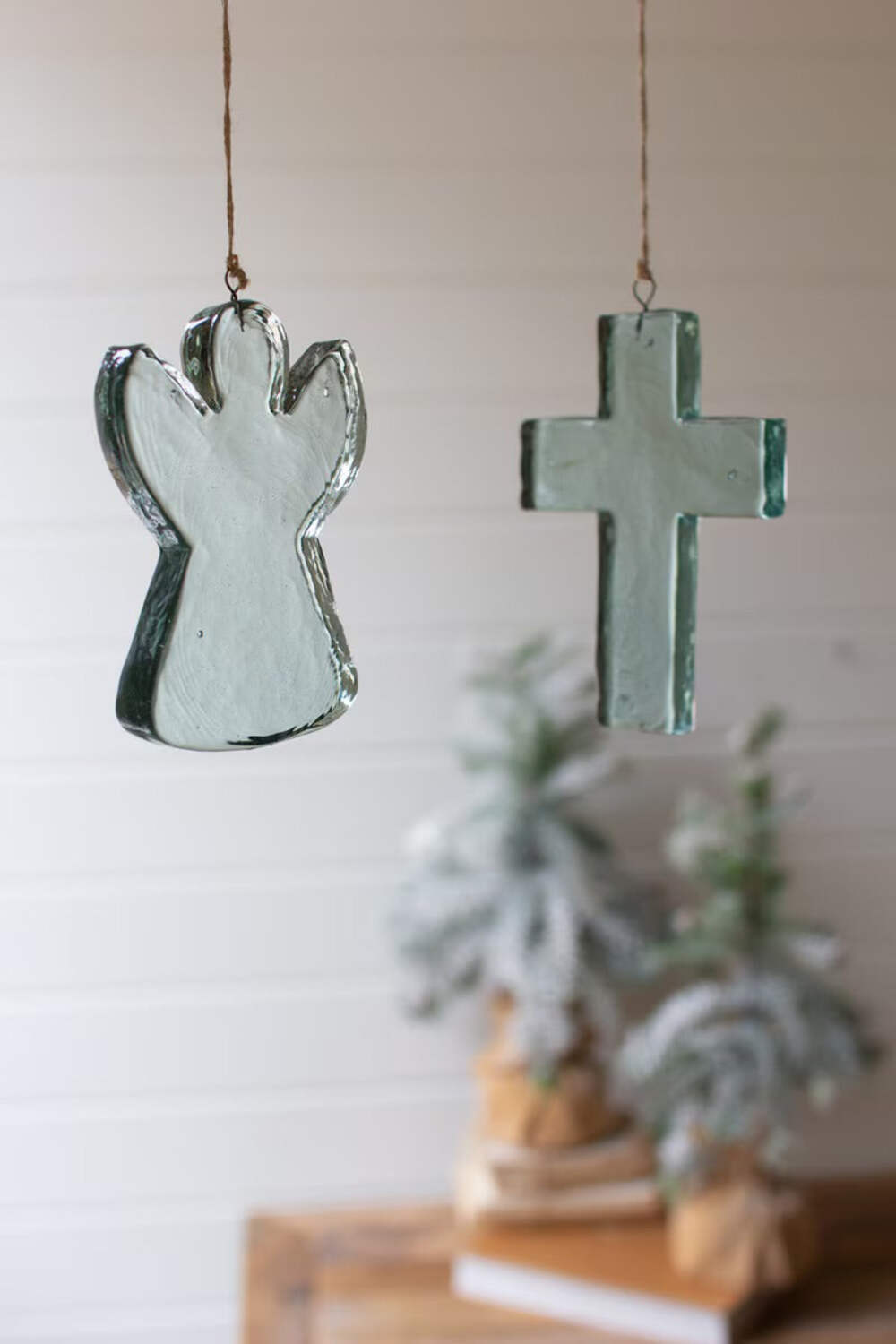 Recycled Glass Cross Suncatcher