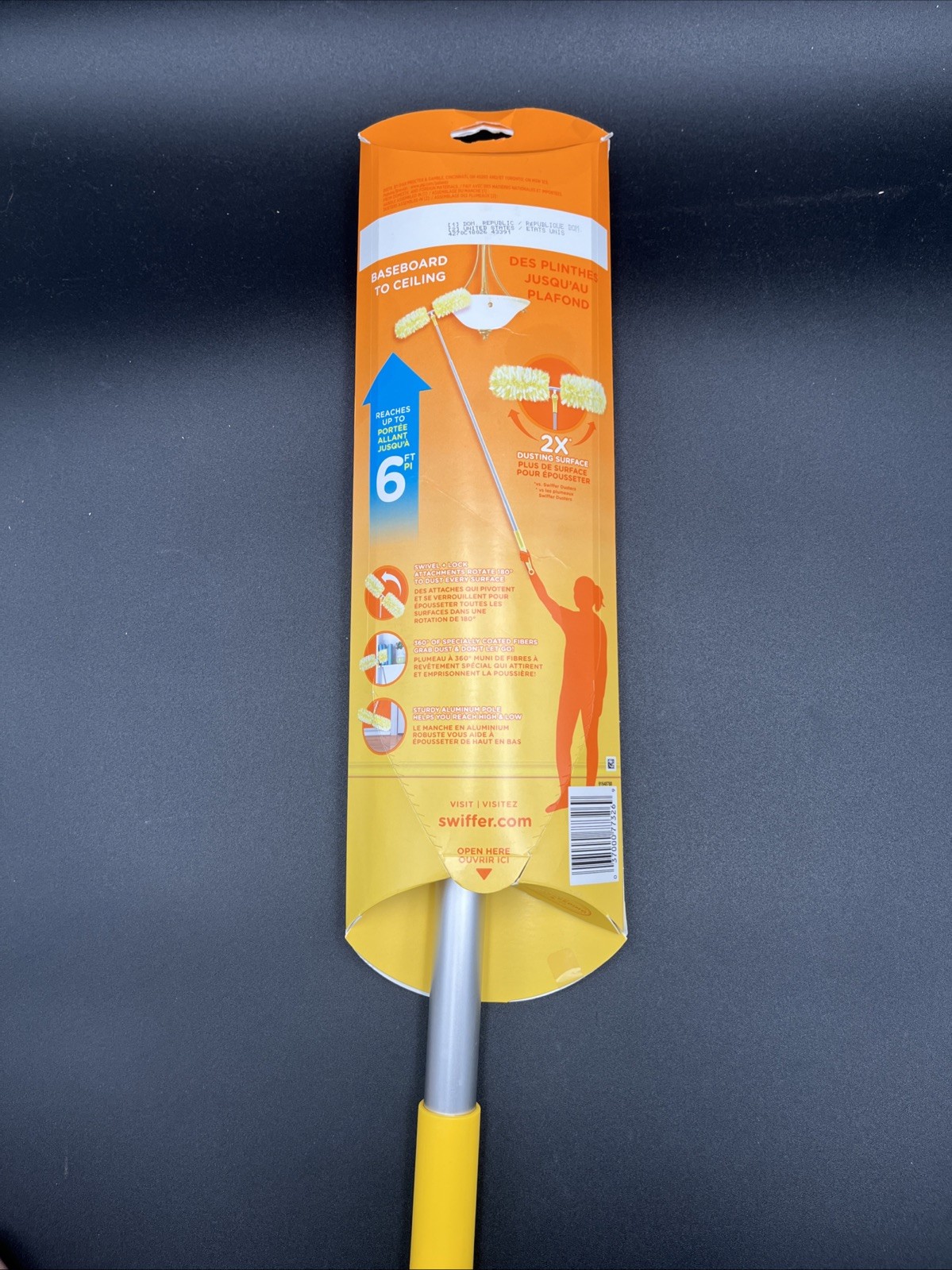 Swiffer Dusters Heavy Duty Super Extendable Handle Dusting Kit 4 Dusters , 6 Ft