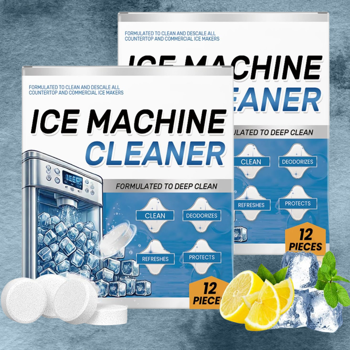 Ice Machine Cleaner Maker Descaler – 24 Clean Tablets for Ice Makers – Bulk 1