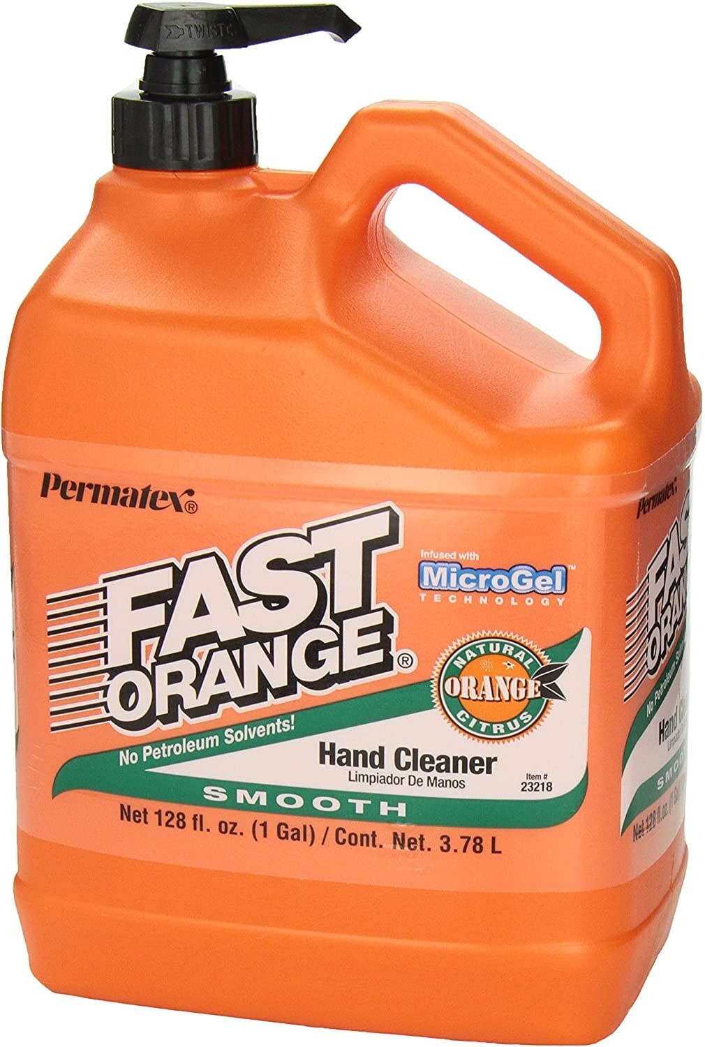 Permatex 23218 Fast Orange Smooth Lotion Hand Cleaner with Pump 1 Gallon