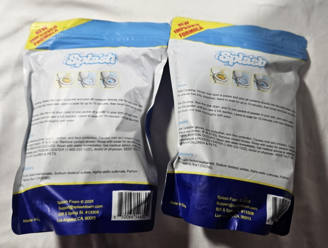 Splash Advanced Cleaning 14.11 oz Toilet Bowl Cleaner Powder Lot Of 2