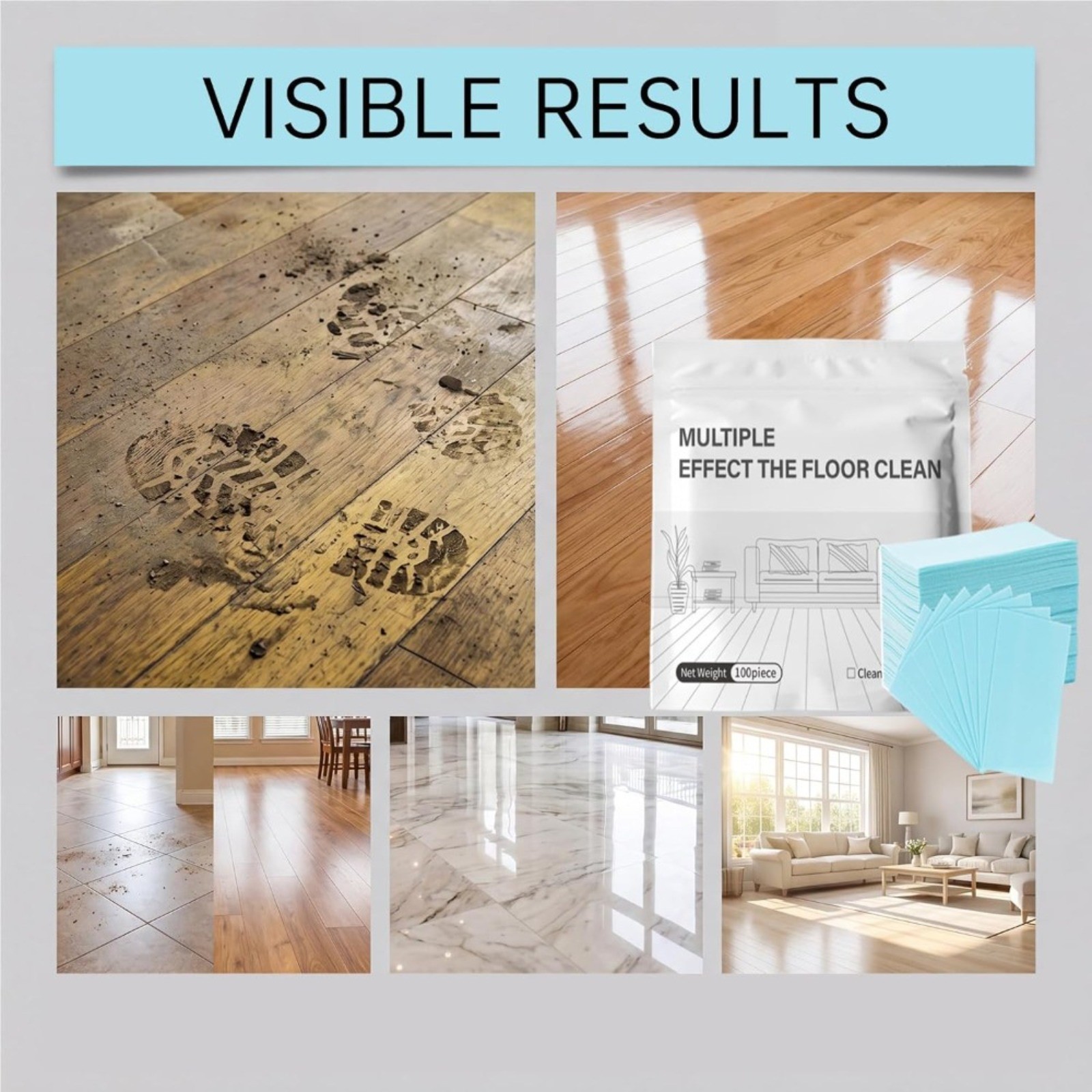 Multiple Effect The Floor Clean, Floor Cleaning Tablets Multi-Surface Cleaner