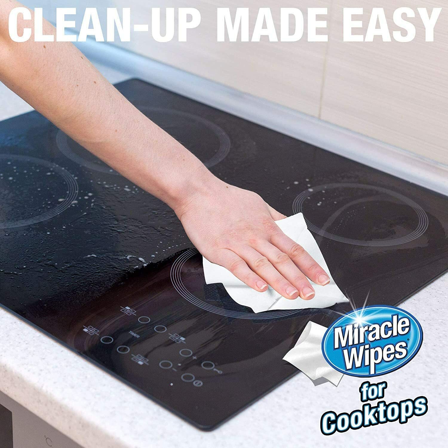 Miracle Brand PREMIUM Ceramic Glass Cook Top Ranges Microwaves CLEANER 60 Wipes