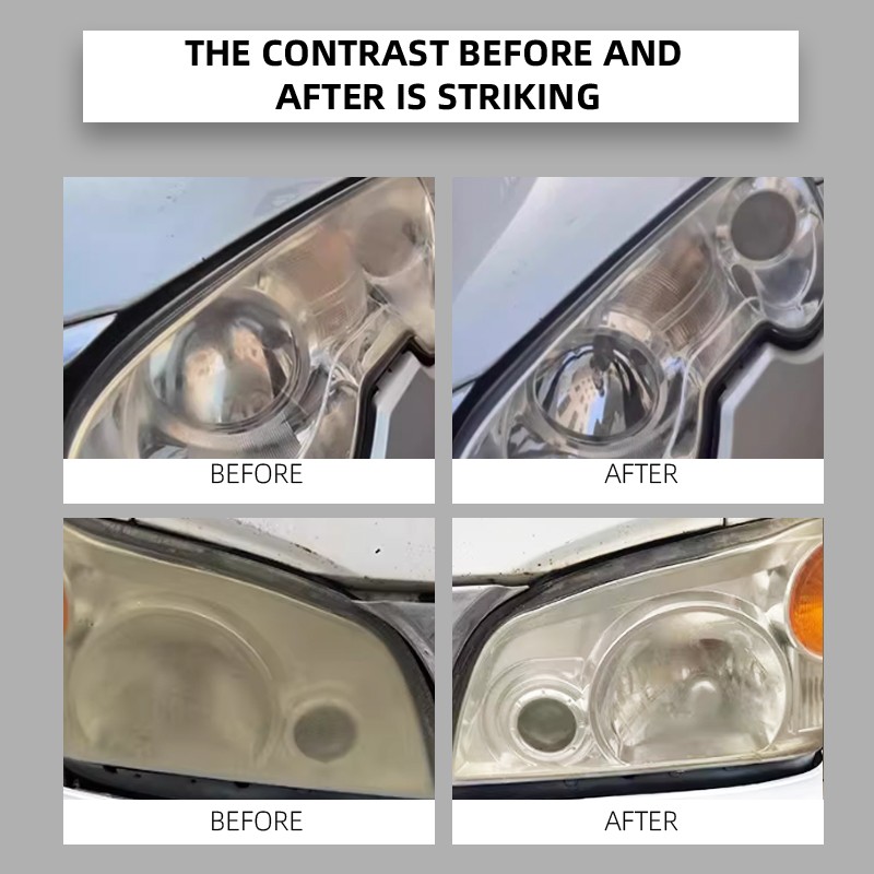 Automotive Headlight Restoration Kit,Headlight Cleaner For Oxidized,Yellowed